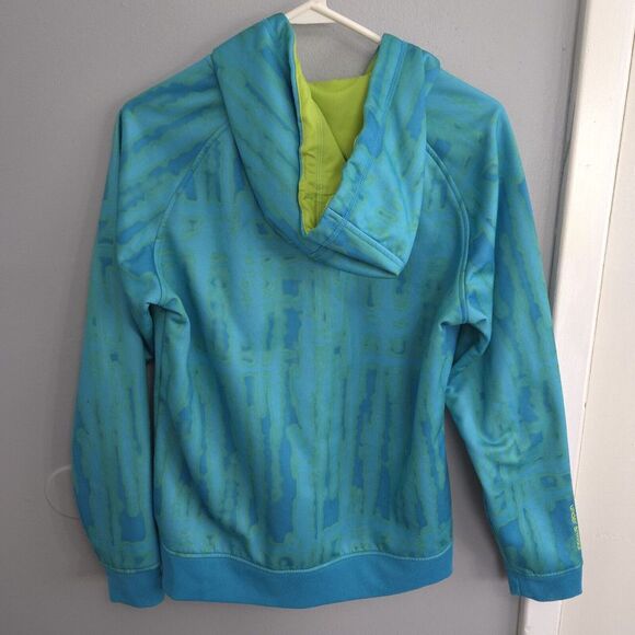 Under Armour Full Zip Semi Fitted Hooded Sweatshirt‎ Women's M Teal Tie Dye - Picture 11 of 11